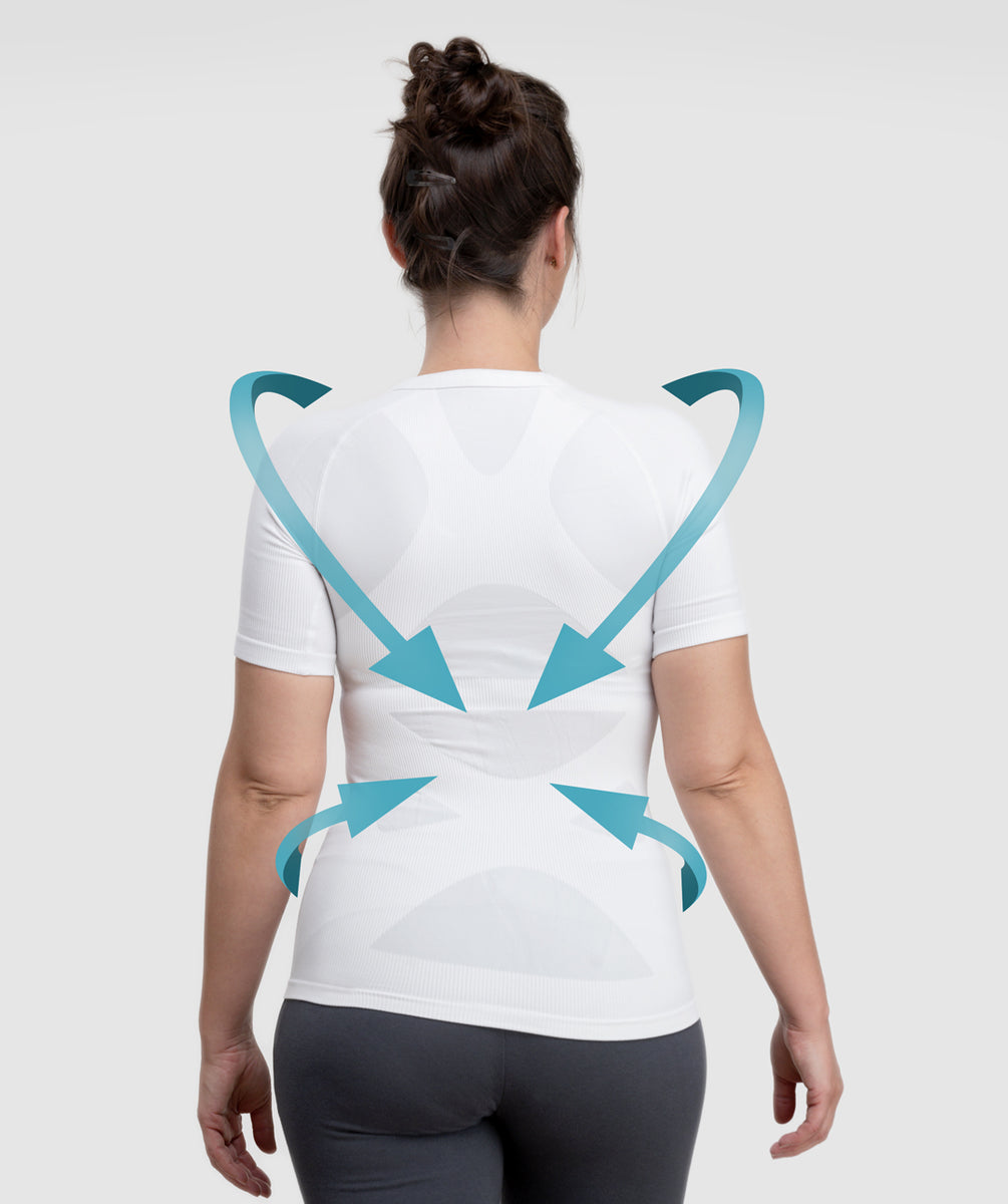 T-shirt de Compression Femme Soutien du Dos Curveless