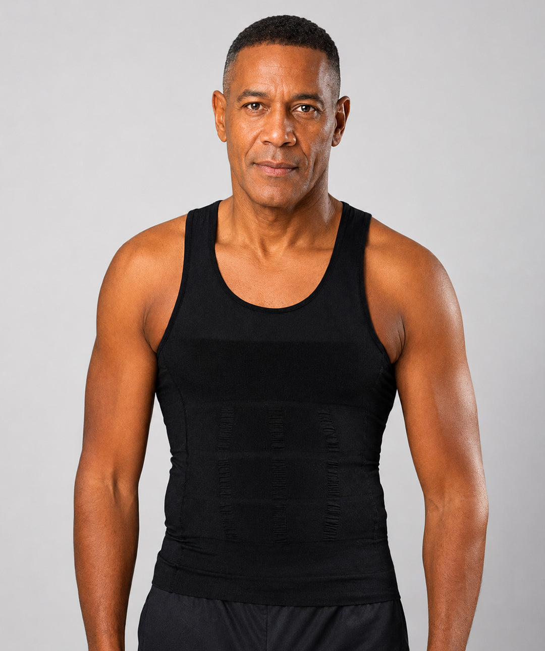 Débardeur correcteur de posture homme Curveless Smart-Shirt Lite noir — profil
