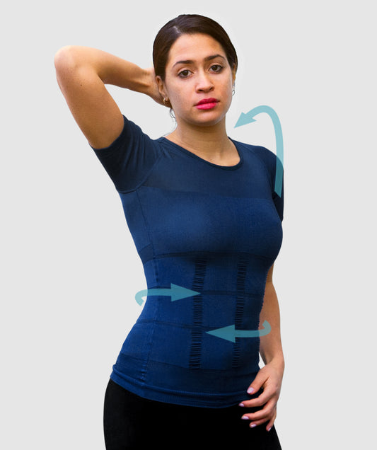 CURVELESS | Smart-Shirt Femme Bleu