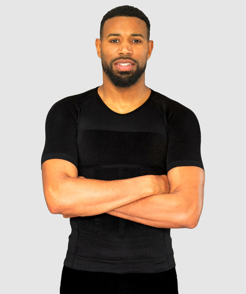 T-shirt de Compression Homme, Soutien du Dos