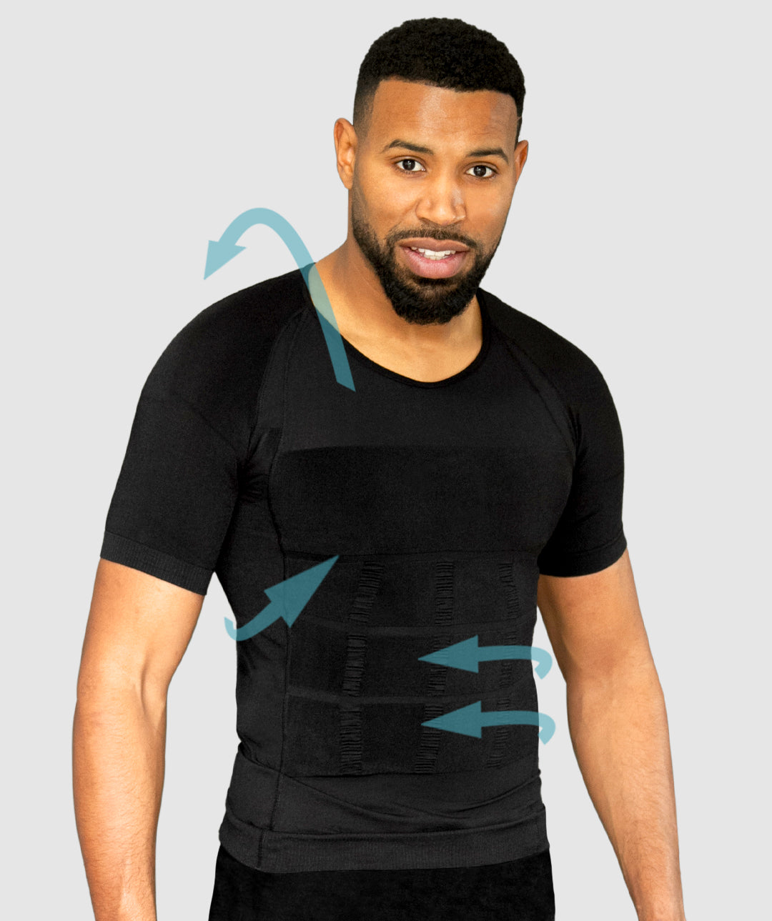 CURVELESS | Smart-Shirt Homme Noir