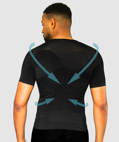 T-shirt de Compression Homme, Soutien du Dos