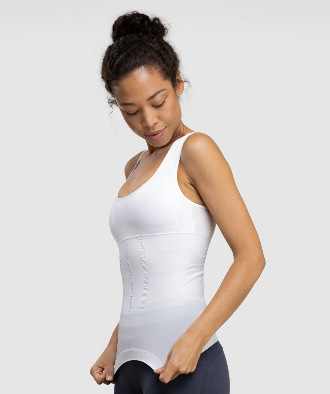 débardeur gainant femme blanc Curveless Smart-Shirt Lite