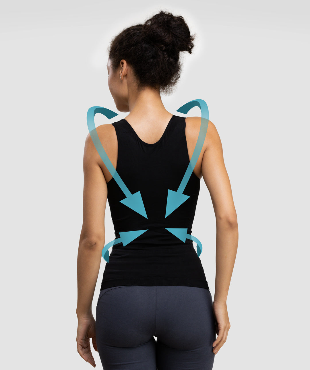 débardeur soutien dos femme noir Smart-Shirt Lite Curveless